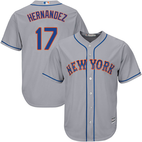 Mets #17 Keith Hernandez Grey Cool Base Stitched Youth MLB Jersey